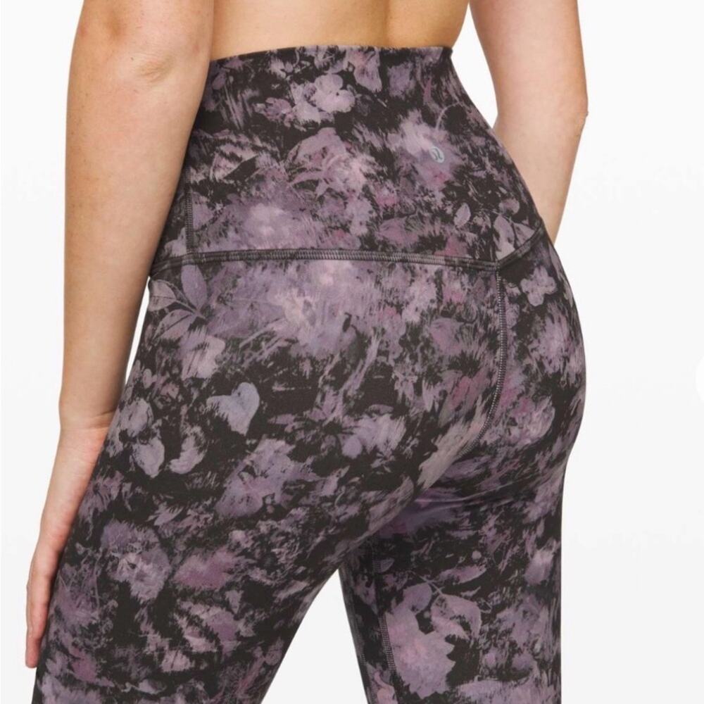 Lululemon Align High-Rise Leggings 25” – Floral Illusion Ice Grey Multi | Size 4